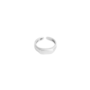 Επάργυρο δαχτυλίδι από ορείχαλκο με γεωμετρικό σχήμα - ορείχαλκος, επάργυρα, αυξομειούμενα