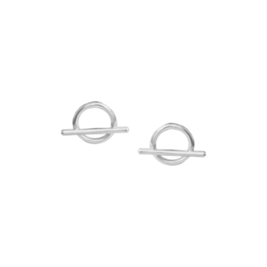Καρφωτά σκουλαρίκια επάργυρα Κύκλος - ορείχαλκος, επάργυρα, καρφωτά, μικρά