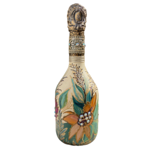Μπουκάλι γυάλινο ζωγραφισμένο 25cm - γυαλί, ζωγραφισμένα στο χέρι, πρωτότυπα δώρα, διακοσμητικά μπουκάλια
