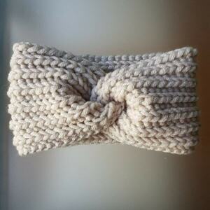 Crochet X-Twist Headband Earwarmer - μαλλί, ακρυλικό, headbands - 3