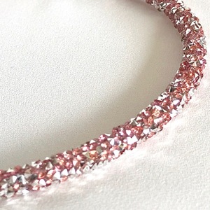 Στέκα Pink Crystal - με ροζ κρυστάλινες glitter πέτρες - πλαστικό, γκλίτερ, στέκες - 3