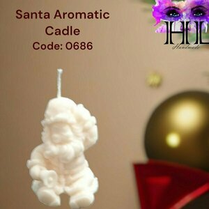 Santa Aromatic Candle 26gr - πηλός, άγιος βασίλης, κεριά & κηροπήγια - 2
