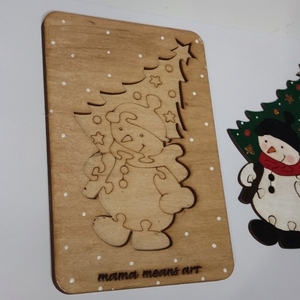 Christmas wooden puzzle Snowman - ξύλινα παιχνίδια - 3