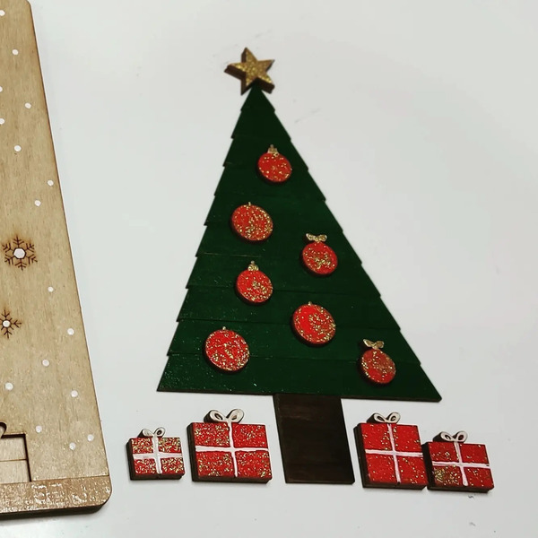 Christmas tree wooden puzzle - ξύλινα παιχνίδια - 2