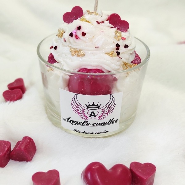 Strawberry love - χειροποίητα, αρωματικά κεριά, αρωματικό χώρου, κερί σόγιας - 2