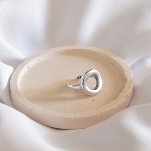 Επάργυρο δαχτυλίδι από ορείχαλκο κύκλος - ορείχαλκος, επάργυρα, μεγάλα, αυξομειούμενα - 3