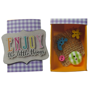 Διακοσμητικό σπιρτόκουτο Enjoy the little things in life 5.3x3.5x1.7εκ - χαρτί, διακοσμητικά