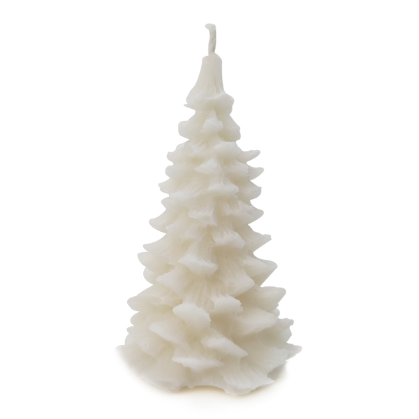Χριστουγεννιάτικο Δέντρο από κερί σόγιας 80γρ- Άσπρο - αρωματικά κεριά