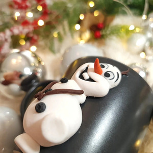 Χριστουγεννιάτικη κούπα Disney με τον Όλαφ - πορσελάνη, polymer clay, χριστουγεννιάτικα δώρα, κούπες & φλυτζάνια - 2