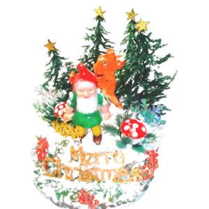 Χειροποιητο Γουρι 2023 , -Χριστουγεννιατικο Χιονισμενο Δασος- , ξυλινο επιτραπεζιο διακοσμητικο σε 2 επιπεδα - ξύλο, χριστουγεννιάτικα δώρα, γούρια