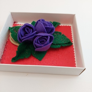 Παιδικη κορδελα μαλλιών purple roses - ύφασμα, κορδέλες μαλλιών - 3