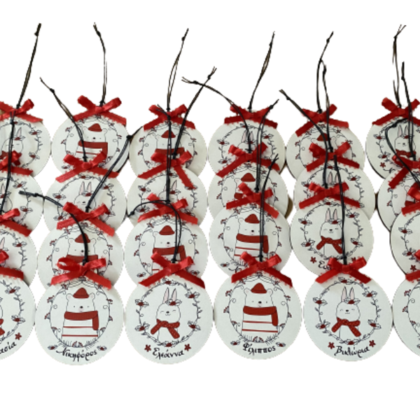 Χριστουγεννιάτικο στολίδι ζωάκι με ονόμα - ξύλο, στολίδια, ζωάκια, προσωποποιημένα - 3