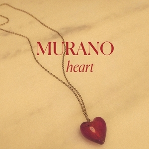 MURANO heart necklace | Μενταγιόν καρδιά απο γυαλί murano - γυαλί, καρδιά, μακριά, ατσάλι, μενταγιόν - 3