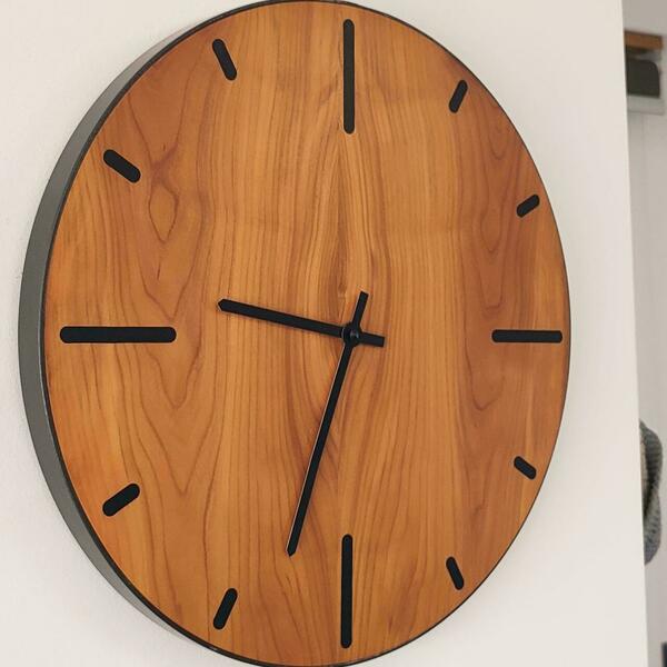 Ρολόι τοίχου "superior" κατασκευασμένο από μέταλλο και ξύλο - ξύλο, γυαλί, χειροποίητα, ξύλινα διακοσμητικά, πρακτικό δωρο - 4