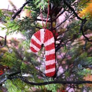 Χριστουγεννιάτικο κρεμαστό στολίδι ζαχαρωτό - χαρτί, candy, στολίδια - 2