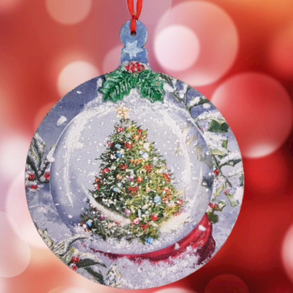 Χριστουγεννιάτικο Στολίδι 19x15 cm Δεντράκι - ξύλο, χριστουγεννιάτικα δώρα, στολίδια, δέντρο, μπάλες - 2