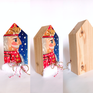Χριστουγεννιάτικο διακοσμητικό ξύλινο σπιτάκι μολυβένιος στρατιώτης 15*8*4εκ. - ξύλο, σπίτι, χριστουγεννιάτικα δώρα, πρωτοχρονιά - 2