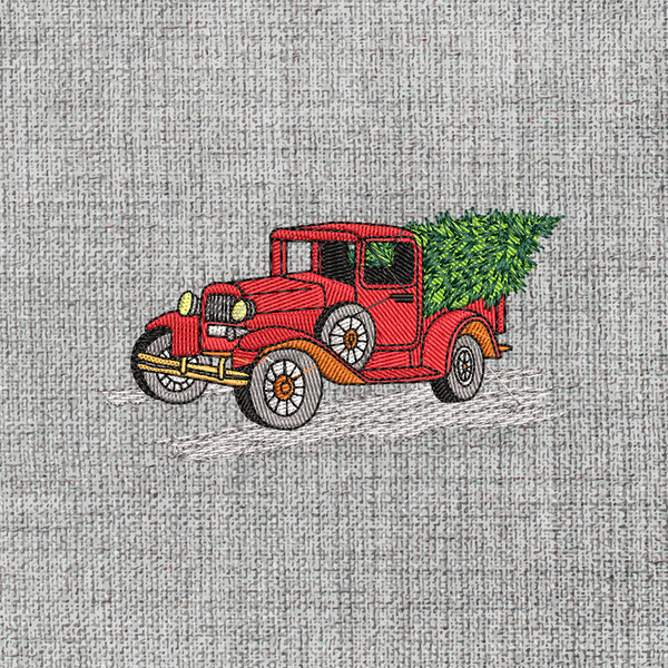 Χριστουγεννιάτικο vintage αυτοκίνητο και δέντρο ψηφιακό κέντημα μηχανής embroidery My Mood - κεντητά, χριστούγεννα, DIY