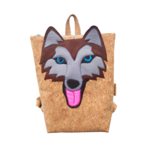 Παιδική τσάντα πλάτης Husky, από φελλό. Anifantou - πλάτης, σκυλάκι, all day, φελλός, τσαντάκια