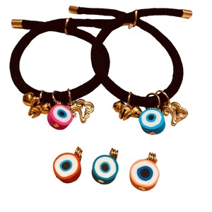 Βραχιόλι γούρι •23• Colorful eye - μάτι, ατσάλι, χριστουγεννιάτικα δώρα, αυξομειούμενα, γούρια