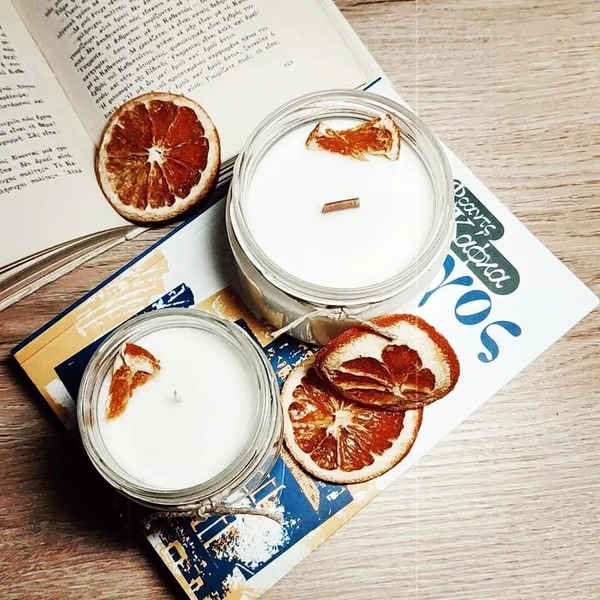 Κερί Σόγιας με Άρωμα Πορτοκάλι με Μπαχαρικά 225gr - αρωματικά κεριά - 3