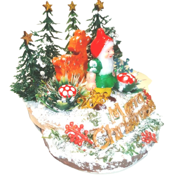 Χειροποιητο Χριστουγεννιατικο , ξυλινο επιτραπεζιο διακοσμητικο σε 2 επιπεδα , Γουρι 2024 , -Χριστουγεννιατικο Χιονισμενο Δασος- - ξύλο, διακοσμητικά, χριστουγεννιάτικα δώρα, δέντρο