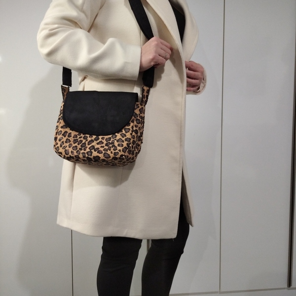 Γυναικεία τσάντα χιαστί από φελλό Leopard. Anifantou - animal print, χιαστί, all day, φελλός - 3