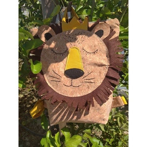 Παιδική τσάντα πλάτης Λιοντάρι, από φελλό. Anifantou - πλάτης, all day, φελλός, λιοντάρι, τσαντάκια - 4