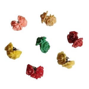 Σκουλαρίκια "τρανταφυλλάκια" από ρητίνη σε σετ των 3 τεμ. (από 7 χρώματα) - πλαστικό, λουλούδι, καρφωτά, μικρά, καρφάκι