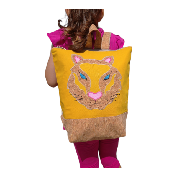 Παιδική τσάντα πλάτης Tiger, με φελλό. Anifantou - πλάτης, all day, φελλός, τσαντάκια - 2