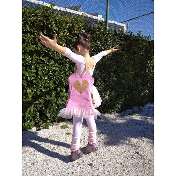 Παιδική τσάντα μπαλέτου με φελλό, Ballet Bag καρδιά. Anifantou - φελλός, τσαντάκια - 2