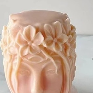 Χειροποίητο κερί σε σχήμα γυναικείο πρόσωπο - αρωματικά κεριά - 2