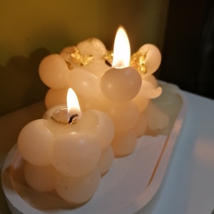 Χειροποίητο κερί σε σχήμα κύβος μικρός - αρωματικά κεριά - 5