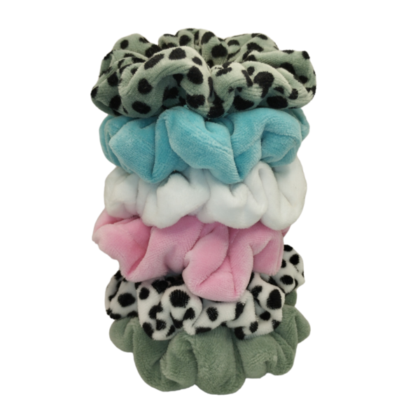 Βελουτε Scrunchies Multicolour - ύφασμα, χειροποίητα, λαστιχάκια μαλλιών, velvet scrunchies - 2