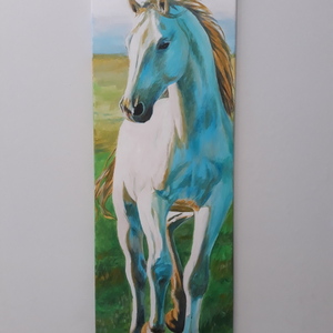 Άλογο λευκό - πίνακες & κάδρα, πίνακες ζωγραφικής - 2