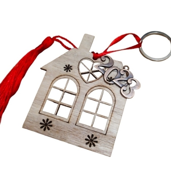 Μπρελόκ χριστουγεννιάτικο δεντράκι - ξύλο, vintage, σπίτι, διακοσμητικά, μπρελοκ κλειδιών - 2