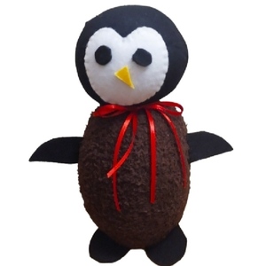 Πιγκουίνος χειροποίητος 22 cm - ύφασμα, διακοσμητικά, χριστουγεννιάτικα δώρα