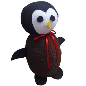 Πιγκουίνος χειροποίητος 22 cm - ύφασμα, διακοσμητικά, χριστουγεννιάτικα δώρα - 3