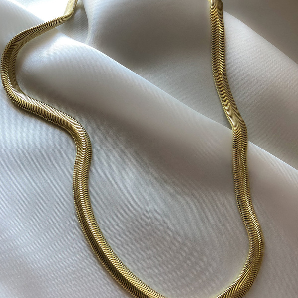 Snake chain - επιχρυσωμένα, κοντά, ατσάλι