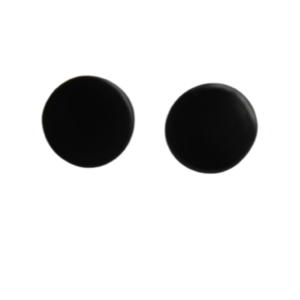 Μαύρα Σατινέ Σκουλαρίκια από Πηλό - πηλός, καρφωτά, μικρά, καρφάκι, φθηνά - 5