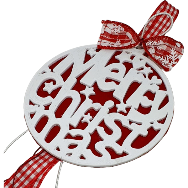 Κρεμαστό Χριστουγεννιάτικο Στολίδι με PLA+ - ύφασμα, πλαστικό, στολίδια