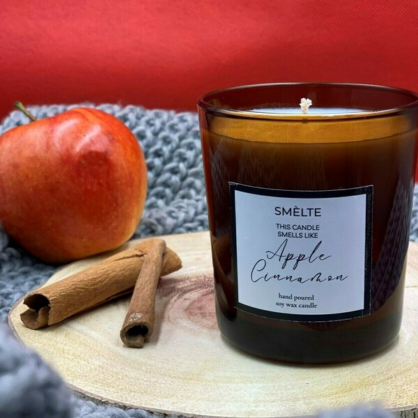Κερί Σόγιας με Άρωμα Μήλο -Κανέλα - αρωματικά κεριά - 2