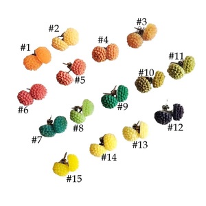 Σκουλαρίκια "χρυσανθεμάκια" από ρητίνη σε σετ των 3 τεμ. (από 15 χρώματα) - πλαστικό, λουλούδι, καρφωτά, μικρά, καρφάκι - 4