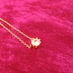 Μονόπετρο κολιέ από επιχρυσωμένο ασήμι 925 - charms, επιχρυσωμένα, ασήμι 925, κοντά, φθηνά - 3