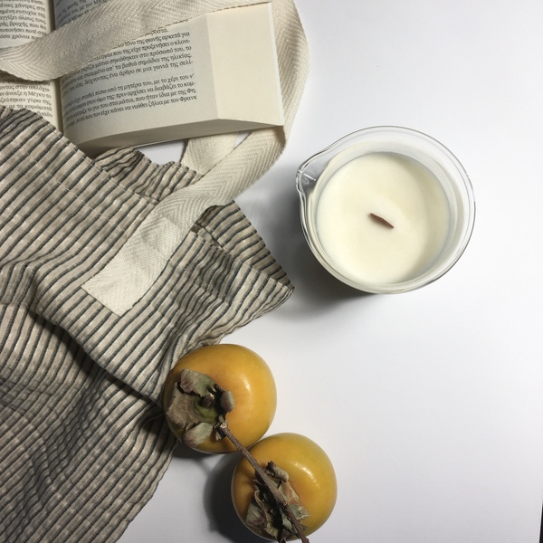 Αρωματικό Κερί Σόγιας- Old Books... (με ξύλινο φυτίλι) 220g - αρωματικά κεριά, χριστουγεννιάτικα δώρα, κερί σόγιας, κεριά σε βαζάκια, vegan κεριά