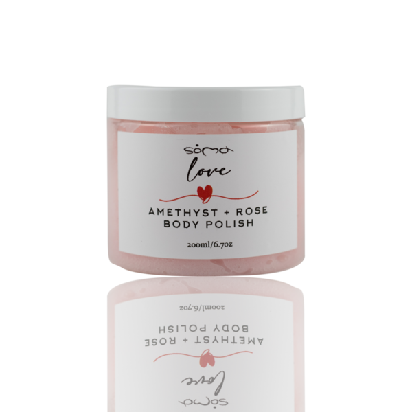 Soma Love Amethyst + Rose Body Polish 200g - scrub, τριαντάφυλλο - 2