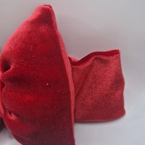 κορδελα ελαστική βελουδινη κοκκινο εντονο με φουσκωτο φιογκο για παιδια απο 0-7ετων - βαμβακερές κορδέλες, αξεσουάρ μαλλιών - 3