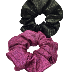 Σετ υφασμάτινα λαστιχάκια scrunchies ''I purple you'' μεσαίου μεγέθους (medium) 2 τμχ - ύφασμα, κορίτσι, για τα μαλλιά, λαστιχάκια μαλλιών - 2