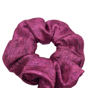 Σετ υφασμάτινα λαστιχάκια scrunchies ''I purple you'' μεσαίου μεγέθους (medium) 2 τμχ - ύφασμα, κορίτσι, για τα μαλλιά, λαστιχάκια μαλλιών - 5