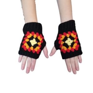 Πλεκτά γάντια, fingerless granny square - ακρυλικό, δώρα για γυναίκες